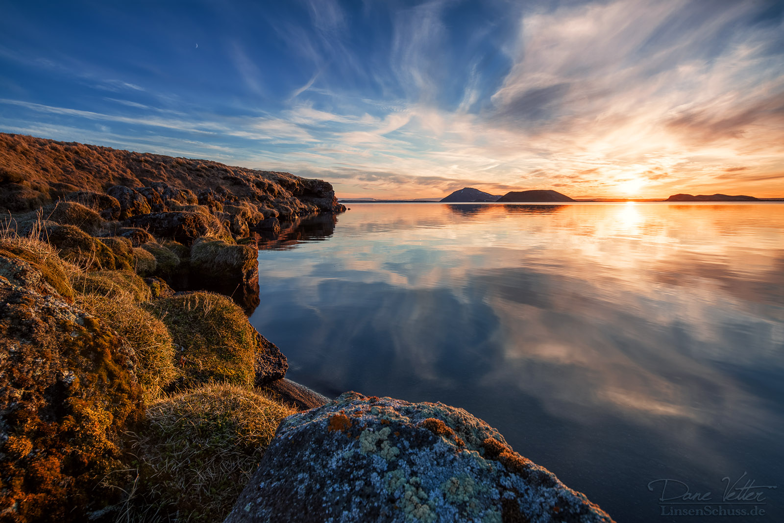 Sonnenuntergang am See Myvatn